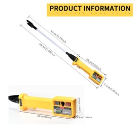 LeadSeals Electric Livestock Prod Rechargeable Cattle Prod Stick with LED Light Waterproof Animal Stock Prod Shock for Cattles Pigs Sheeps Dogs (65cm/25.6 ")