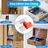 PHIXBEAR 2 Pairs Ultra-Thin Magnetic Cabinet Door Catch, No-Drill Adhesive