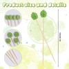 100 Pcs Green Monstera Leaf Cocktail Picks 5 Inch Long