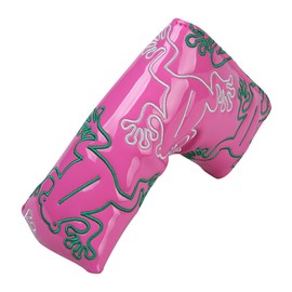 Golf Builder Golf Blade Putter Head Cover Synther Leather with Frog Design Magnetic Closure (Pink)