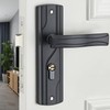 Xiuganpo Black Front Door Handle, Silent Universal Modern Front Door