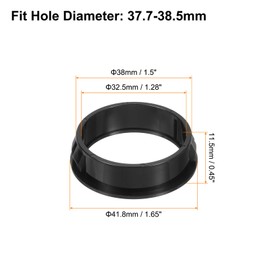 sourcing map Cable Snap Bushing Grommets, 12Pcs 38mm/1.5" Mounting Dia Nylon Snap Bushing Grommet, Round Snap in Cable Hose Bushing for Various Cables Tubes Wire, Black