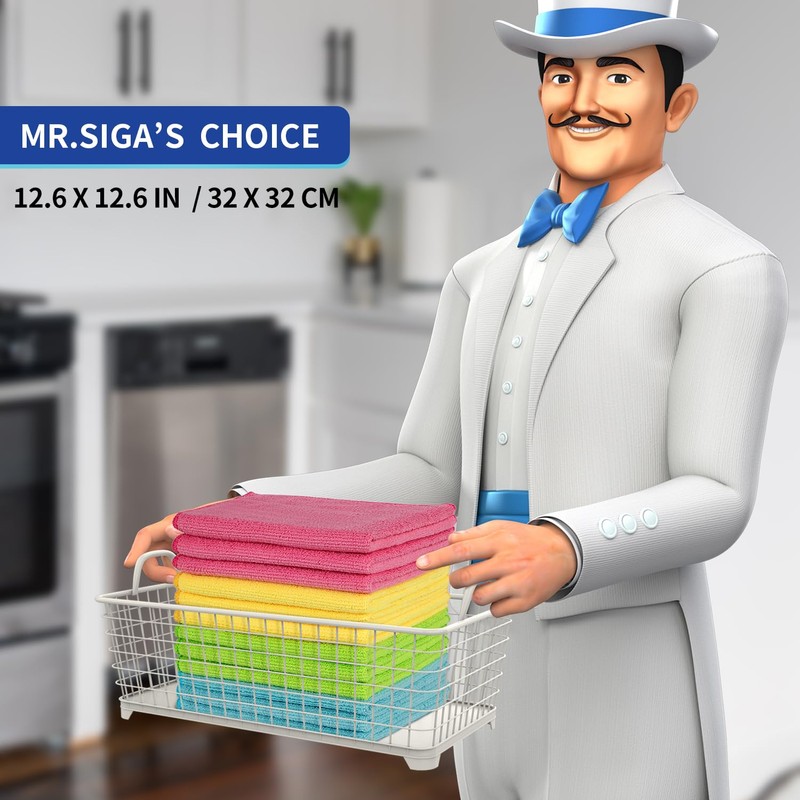 MR.SIGA Microfiber Cleaning Cloth, All-Purpose Microfiber Towels, Streak Free Cleaning