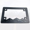 RIDESWAGG Blackout Motorcycle License Plate Frame Includes Jet Tag- Mountains-Camp