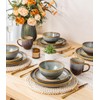 TheTerra Ceramic Dinnerware Set for 4, 12-Piece Plates and Bowls