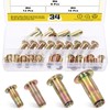 Mardatt 34Pcs 4 Sizes Multi-Grip Rivet Nut Assortment Kit, M4