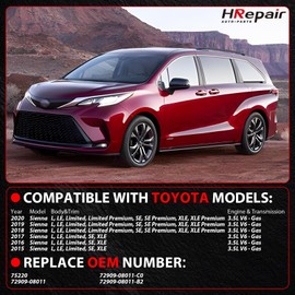 HRepair 3rd Row Seat Handle fits for 2011-2020 Toyota Sienna Rear Seat Handle,Folding Seat Latch Release Handle Bezel,72909-08011-B2(Gray)