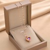 Collar mujer oro rosa corazón elegante dije colgante chapado en