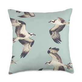 Osprey Minimalist Animal Wildlife Pattern Backpack Throw Pillow