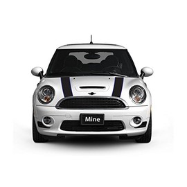 The Pixel Hut gs00067 Black with Blue Border Hood Stripes for MINI Cooper and S R56 (2007-2013)