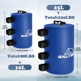 GALTEED Canopy Water Weights Bag,8 Pack 440LBS Pop Up Tent Water Weights for Legs Heavy Duty Canopy Leg Weights for Pop Up Canopy,Canopies,Tent,Gazebo,Blue,25L/PC