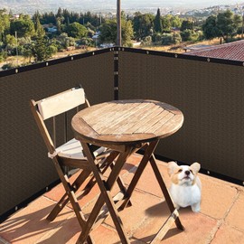 SEKKVY 4' x 50' Heavy Duty Privacy Screen Fence, 90% Blockage Mesh Shade Net Cover for Garden, Wall, Chain Link Fence (Brown, 4' x 50')