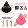 Esponjas triangulares reutilizables con correa para polvos sueltos, base cosmética,