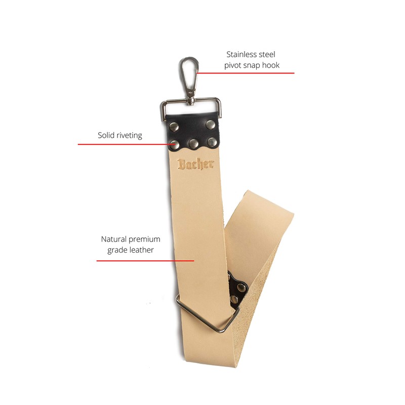 BACHER Shaving Strop with Honing Compounds - Premium Set -
