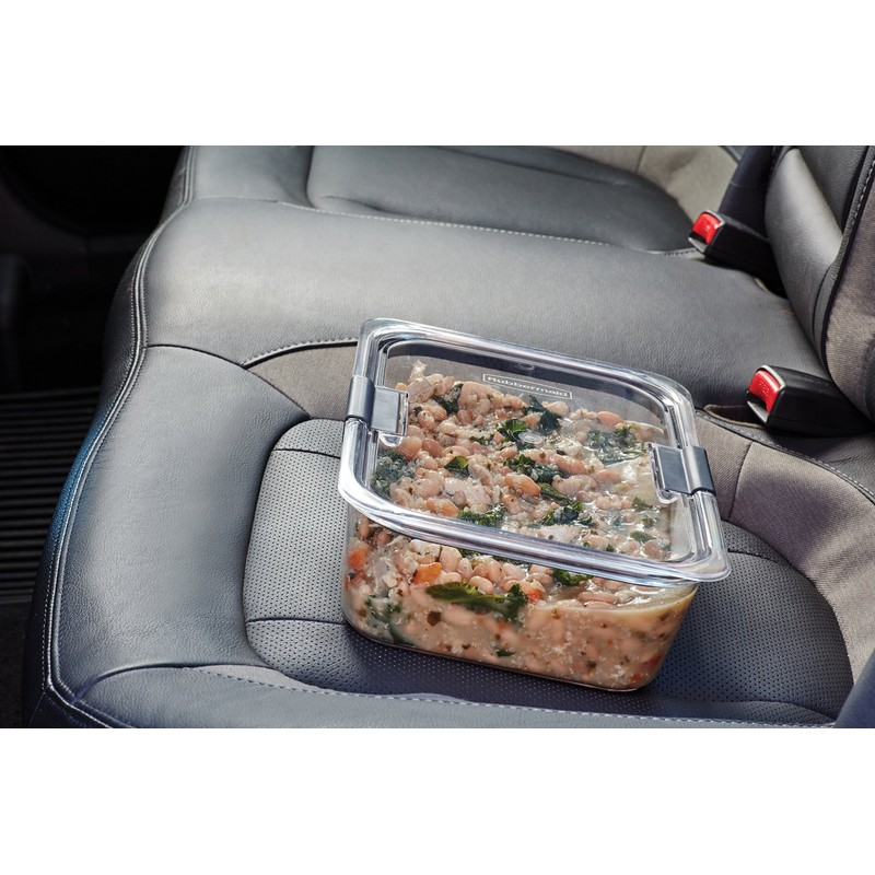 Rubbermaid Brilliance Large Food Storage Container, 9.6 Cup, BPA-Free, Leak-Proof,