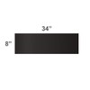 KOSHKA Door Kick Plate Peel and Stick (8"x 34", Black