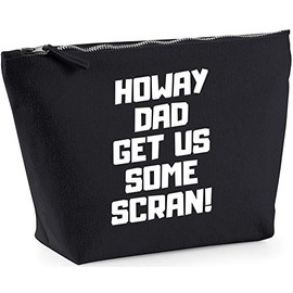 Hippowarehouse Howay dad get us some scran printed make up cosmetic wash bag 18x19x9cm