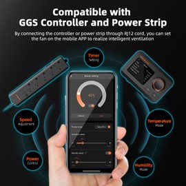 Spider Farmer 4 Inch Inline Duct Fan with RJ12 Speed Controller, 205 CFM Quiet EC Motor, Ventilation Exhaust Fan for Heating Cooling Booster, Grow Tents, Hydroponics, Indoor Gardening