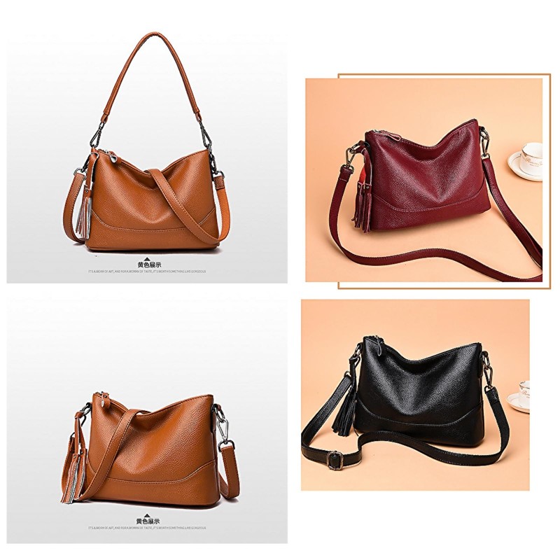 Mimio Women's Shoulder Bag, Handbag, Shoulder Bag, Crossbody Bag, Tassel,