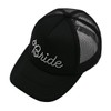 Funky Junque Rhinestone Foam Trucker Hat - Bride (Black)