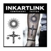 INKARTLINK Tattoo Tech,2 Sheets Extra-Large Semi Permanent Tattoo,Adult Art Design Temporary Tattoos, Lasts 1-2 Weeks, Waterproof, Realistic look, No Adhesive, No reflection (Balance Design)