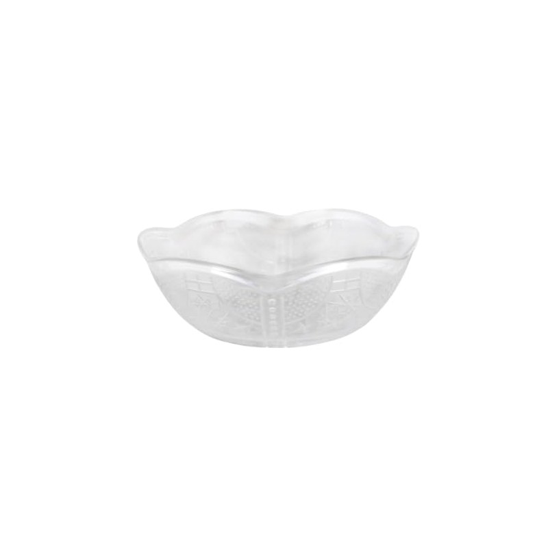 Set of 4 Plastic Scalloped-Edged Bowls, 5 x 2.75 Inches