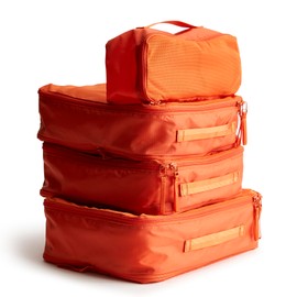 Vera Bradley Women's Ripstop Polyester Packing Cube Set, Koi Orange