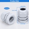 Leyrens 20 Piece Cable Gland Set, IP68 Cable Grommets Waterproof,