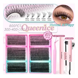 Kit De Extensiones De Pestanas 800pcs C/pegamento Capacidad