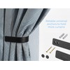 Wood Curtain Holdbacks - Set of 2 Black Modern Farmhouse