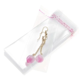 200 Pack 1.5" x 3" Thick Small Clear Resealable Self Seal Cellophane Plastic Bags Adhesive Cello Poly Bag For Packaging Jewelry Bead Necklace Ring Gift