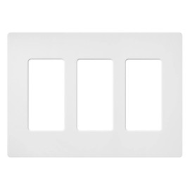 Lutron SC-3-SW Claro Three-gang Wallplate Snow