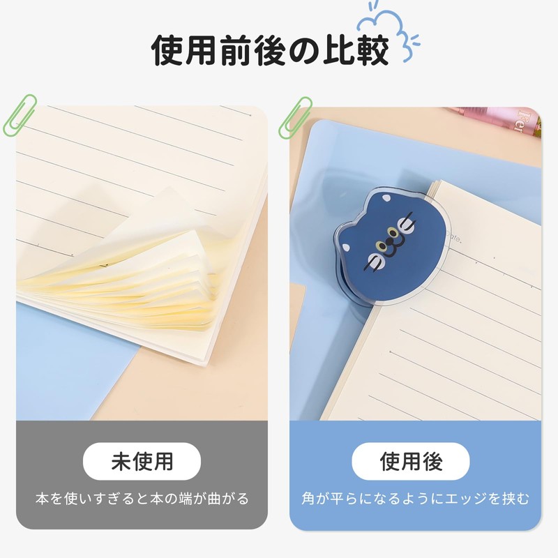 Newseego Triangle Clip (7 Pieces) Conner Clips, Paper Clips, Book