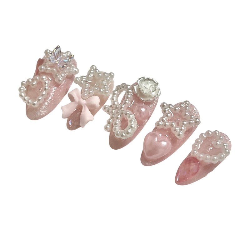 Thumble Handmade Nail Tips - Long Ballerina / 썸블 수제네일팁
