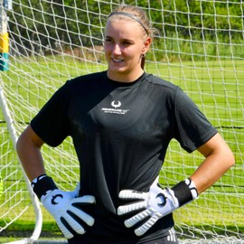 Renegade GK Eclipse Professional Soccer Goalie Gloves with Pro-Tek Fingersaves & 4+3MM EXT Contact Grip (Sizes 6-12, Level 5) | Goalkeeper Gloves for Elite Play (Phantom (Fingersave), 9)