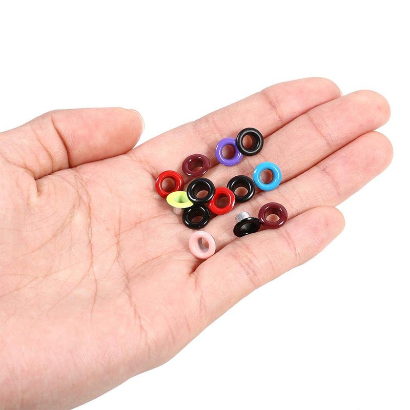 Pack of 100 Eyelets Kit, 4 mm Aluminium Colourful Metal