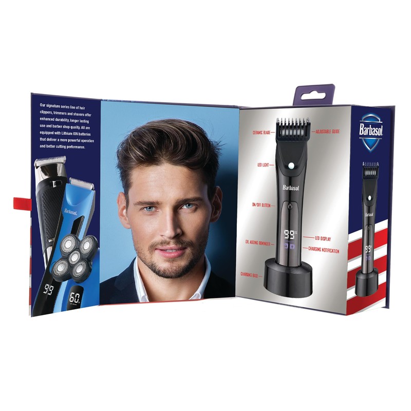 Barbasol Hair and Beard Trimmer for Men, Rechargeable Battery with