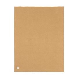 LÄSSIG Baby Knitted Blanket Baby Blanket Knitted 100% Organic Cotton GOTS / Knitted Blanket Nubs Camel