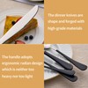 LKTDYMEG 20-Piece Black Silverware Set 18/0 Stainless Steel Silverware Set
