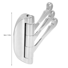 Foldable Towel Hook, Solid Metal Swivel Hook Heavy Duty Swing Arm Triple Coat Hook with Multi Three Foldable Arms Towel/Clothes Hanger for Bathroom Wall Mount Brushed Nickel(Sliver)