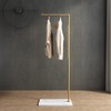 ZHBHYZ Gold clothing rack with Marble Base,Modern clothes racks for