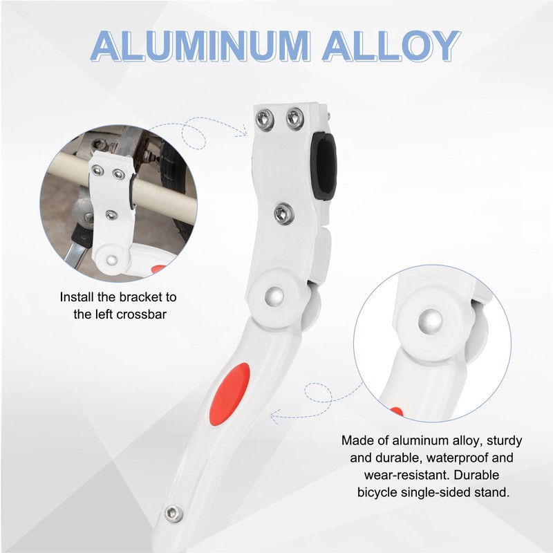sourcing map Back Bike Kickstand Aluminium Adjustment Bicycle Single-Side Kick