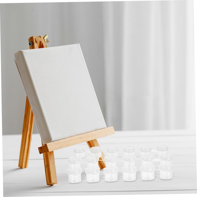 Operitacx Empty Paint Box 30pcs Paint Cups Lids Mini Containers