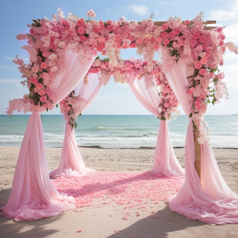 Wokceer Wedding Arch Draping Fabric 28.7" x 20FT Blush Pink