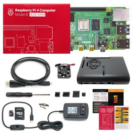 330OHMS Raspberry Pi 4 4gb Fuente 5V 3A Case Ventilador Disipadores SD 32gb Kit