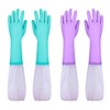 Elgood Reusable Long Sleeve Dishwashing Cleaning Gloves with Latex Free,Cotton