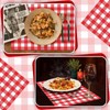 Lincia 100 Pcs Checkered Disposable Paper Placemats Bulk Buffalo Plaid