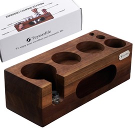Teyearlife espresso tamping station called Coffee Tamper Station Fit 51 to 54mm Espresso Accessories The tamper holder Or organizer station Adjustable Portafilters Stand Height (7 IN 1)
