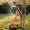Lineslife Campfire Tripod for Cooking, 44 Inch Lightweight Stainless Steel