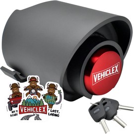 Vehiclex 2-5/16-Inch Trailer Coupler Lock – Heavy-Duty Carbon Steel with Weatherproof Shield and Dual-Layer Coating for Maximum Security (Red)